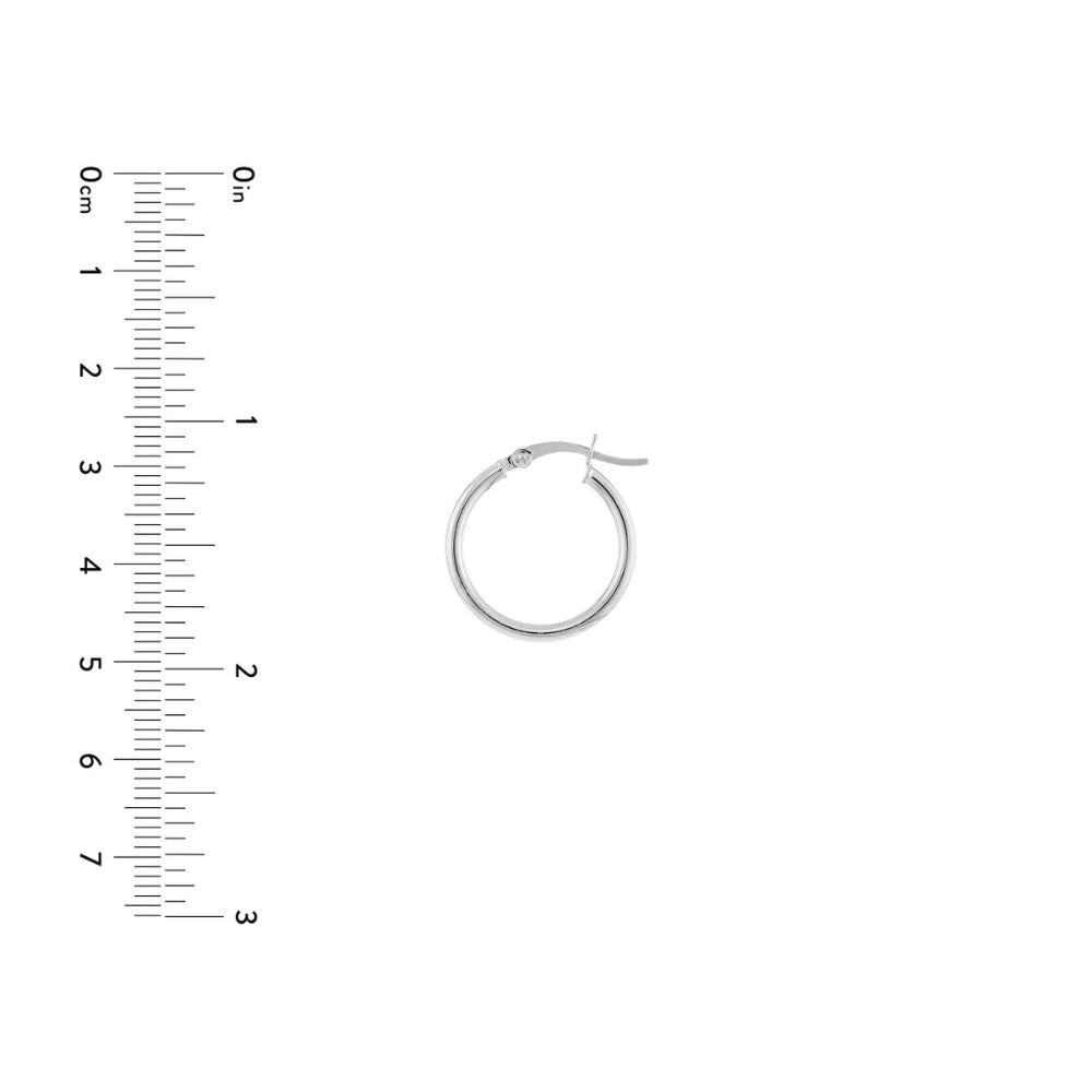 14k Gold Polished Hoop Earrings