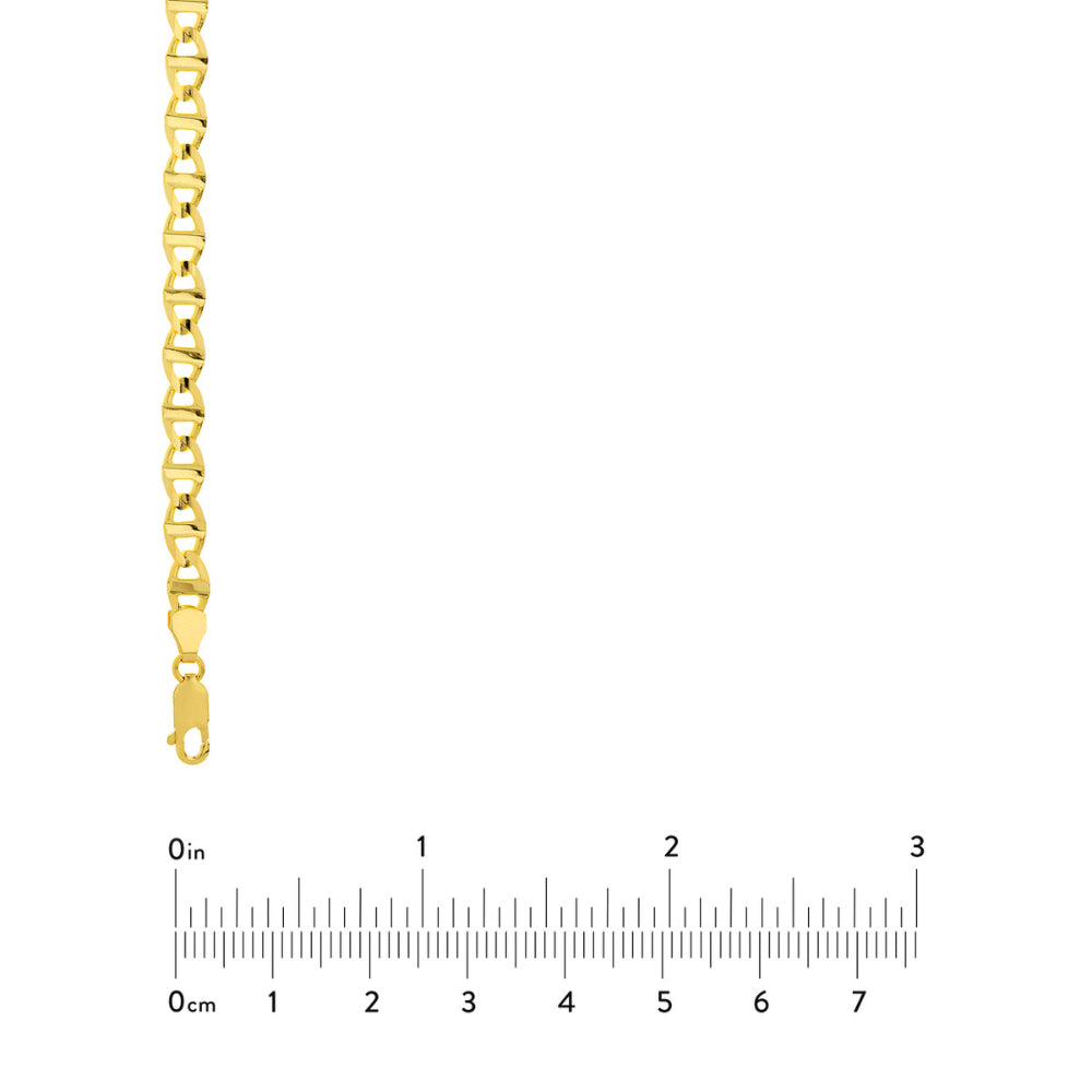 14k Gold Mariner Link Chain, 20"