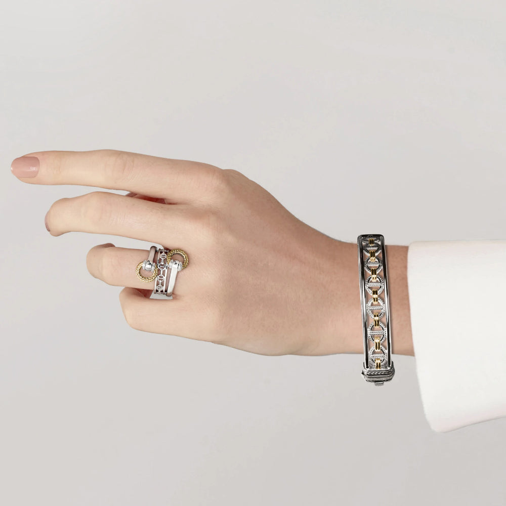 Judith Ripka Vienna Link Bangle Bracelet