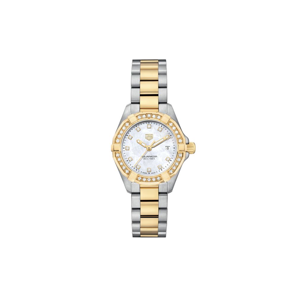 TAG Heuer Ladies Two-Tone Aquaracer Mother of Pearl Dial