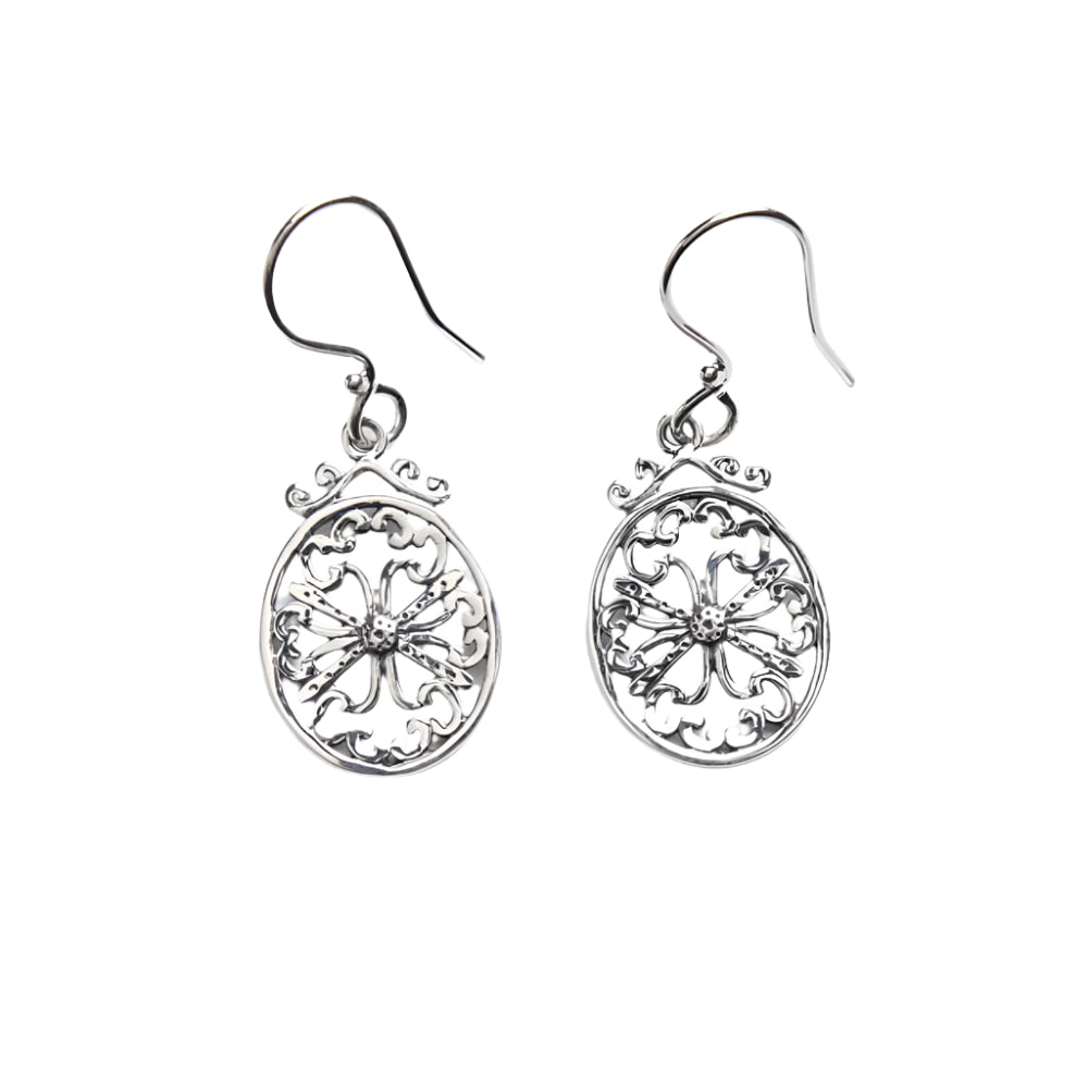 Sterling Silver Art Deco Earrings