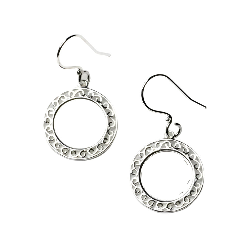 Sterling Silver Engravable Drop Earrings