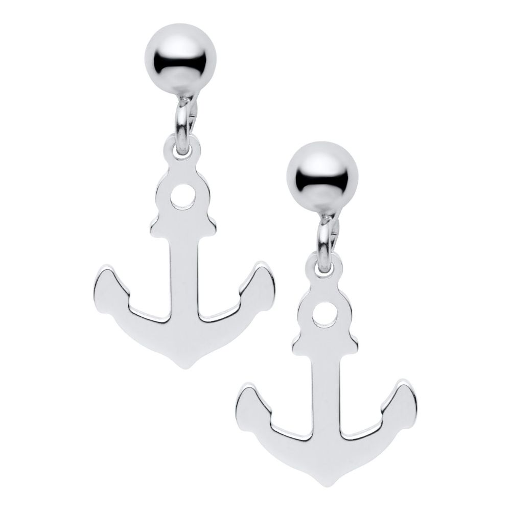 Sterling Silver Anchor Earrings