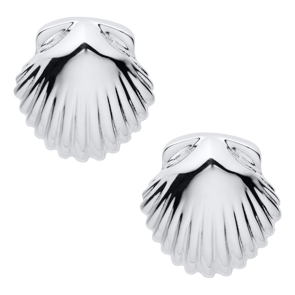 Sterling Silver Scallop Earrings