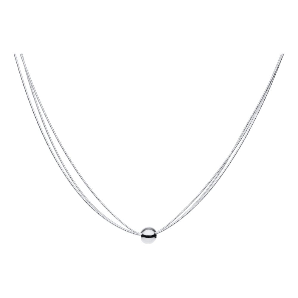 Sterling Silver Multi-Strand Necklace, 16-18"
