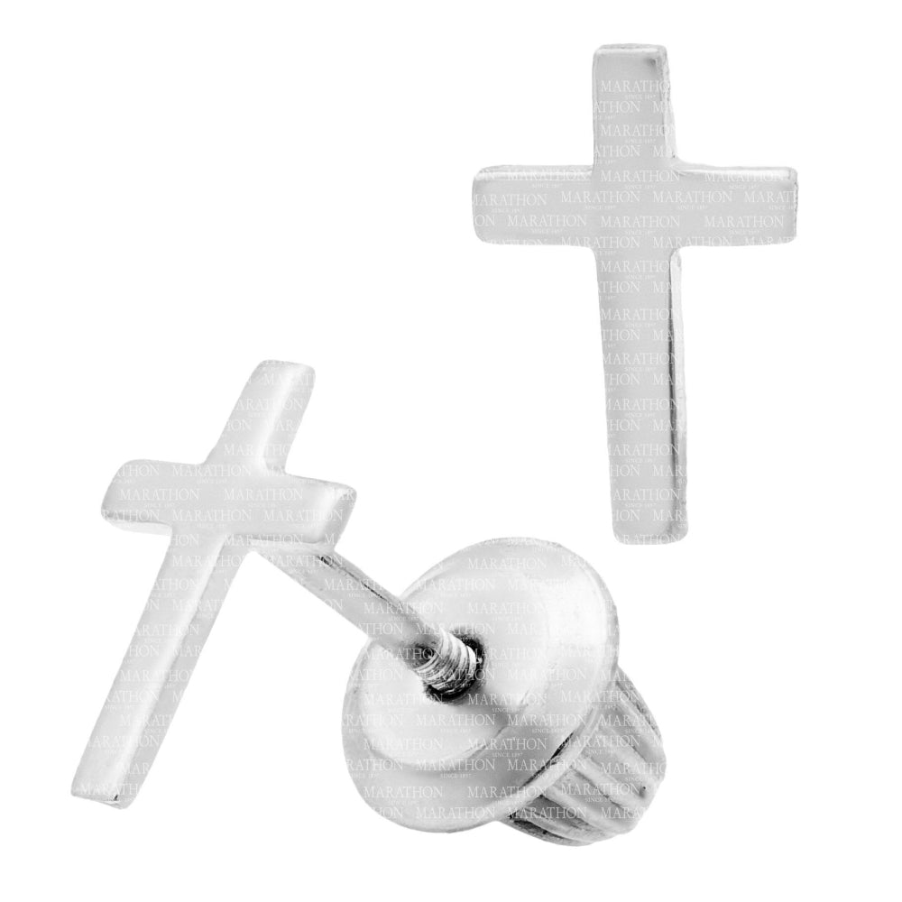 Children's Sterling Silver Cross Stud Earrings