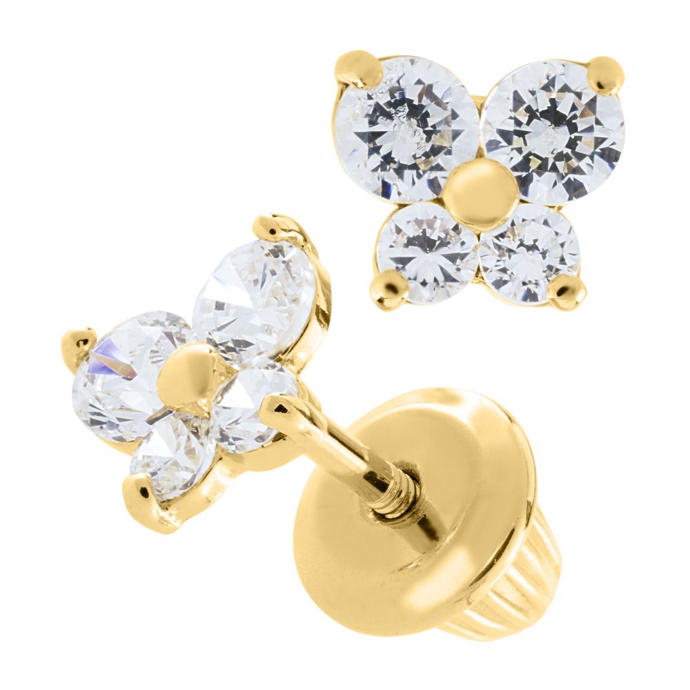 Children's 14k Butterfly Stud Earrings