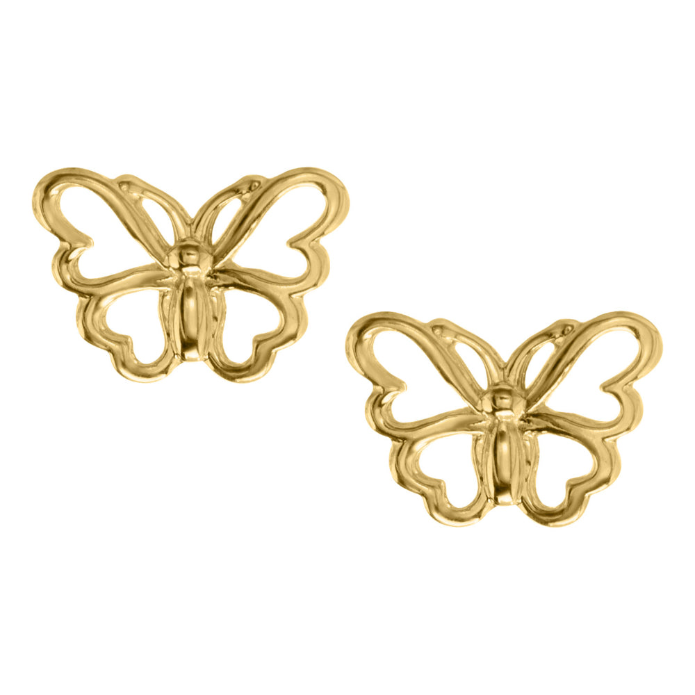 Children's 14k Gold Butterfly Earrings