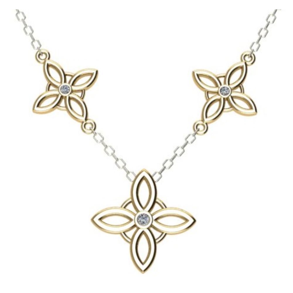 Jack Kelége Diamond Flowers Pendant