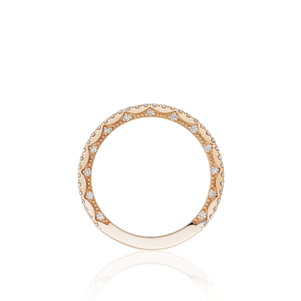 Tacori Coastal Crescent French Pave Diamond Wedding Band