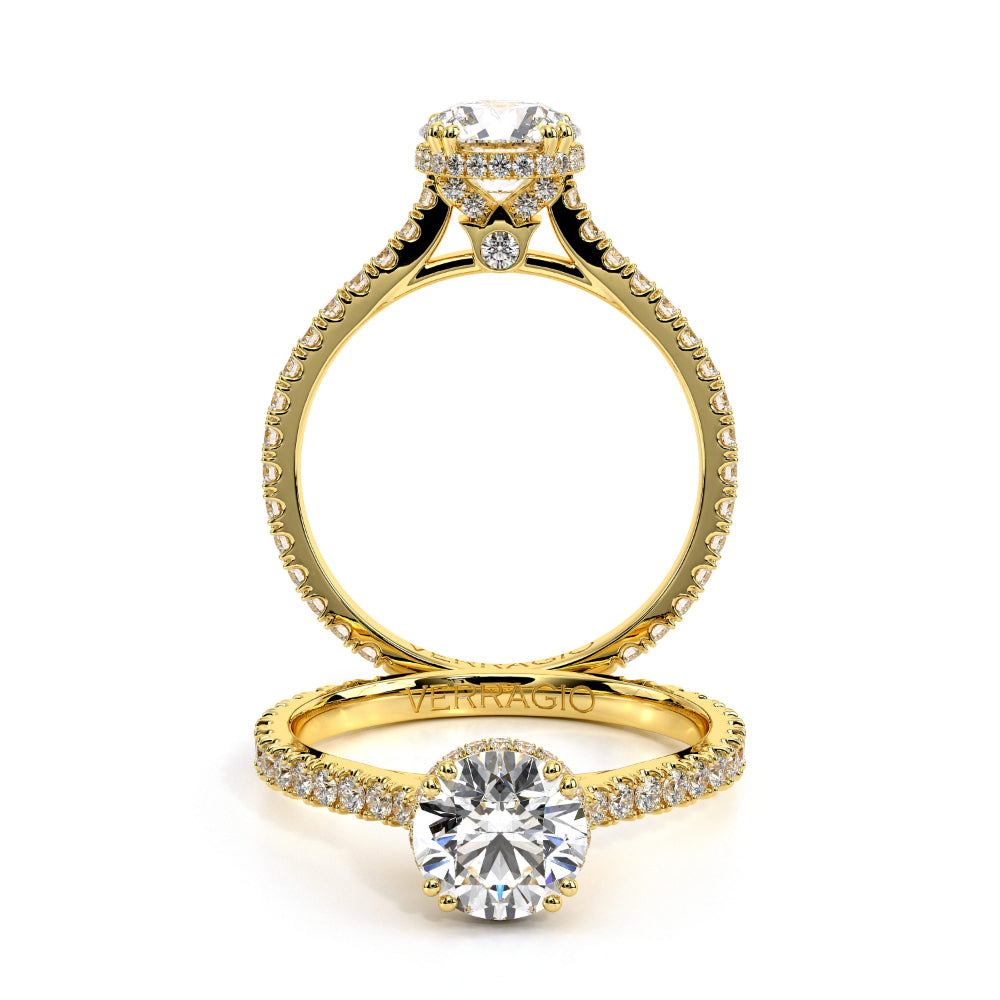 Verragio Renaissance 14k Gold Engagement Ring with Stardust Halo