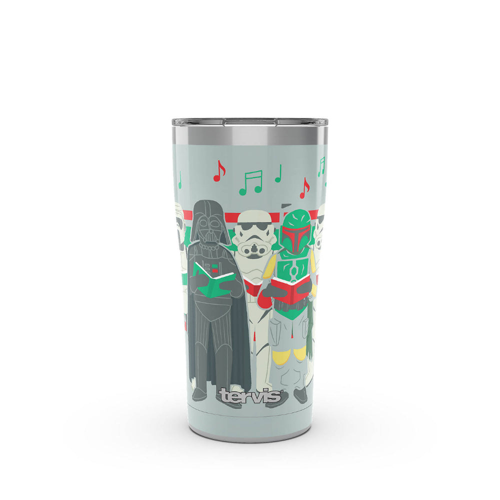 Tervis Triple Walled Star Wars Holiday Carolling Insulated Tumbler Cup Keeps Drinks Cold & Hot, 20oz, Stainless Steel, Silver