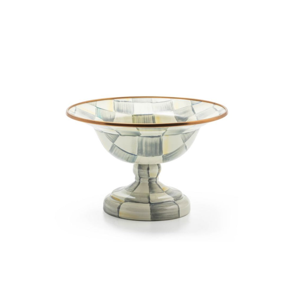 MacKenzie-Childs Sterling Check Enamel Cheese Course