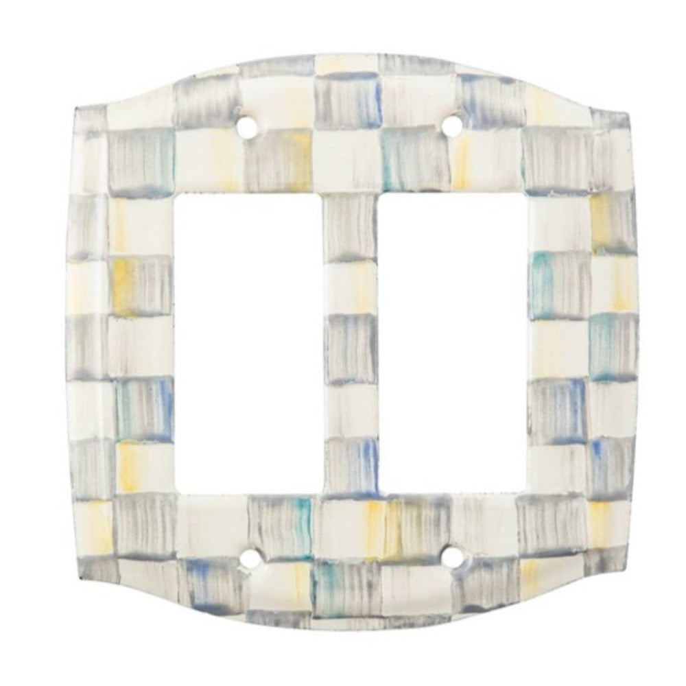 MacKenzie-Childs Sterling Check Enamel Switch Plates