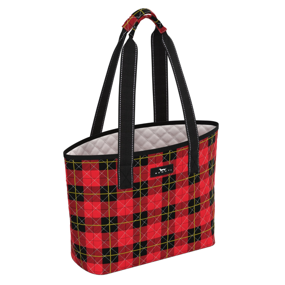 TWENTY FOUR Checkered Tote Shoulder Bag with inner pouch Big