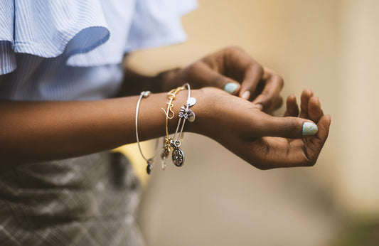 bracelets on wrist 
