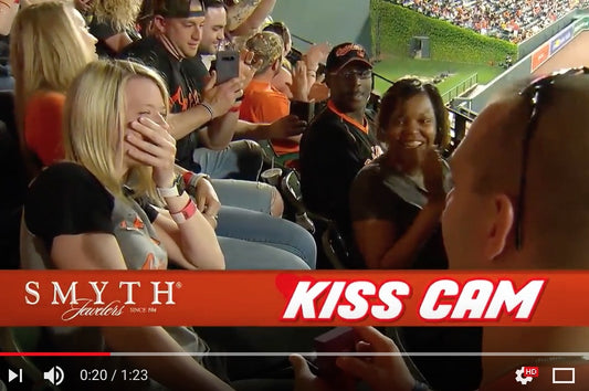woman on smyth kiss cam