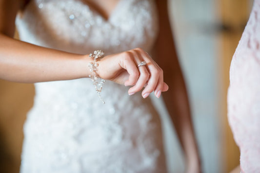 bride with bracelet
