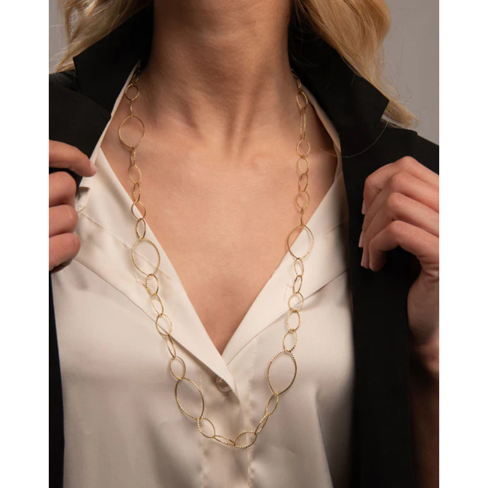 Desmos Gold-Tone Arabesque Link Necklace, 30"