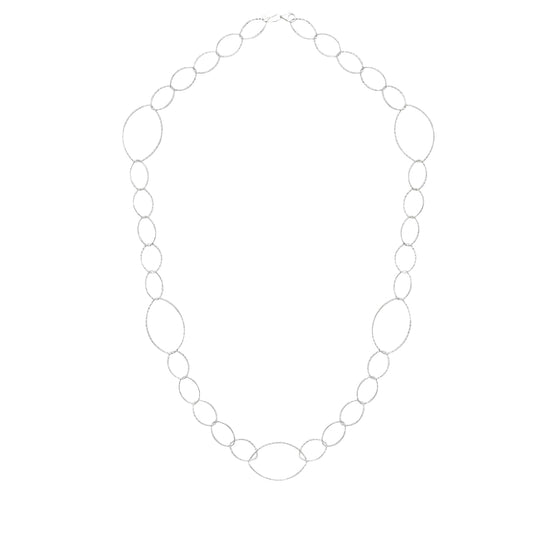 Desmos Arabesque Sterling Silver Beaded Link Necklace