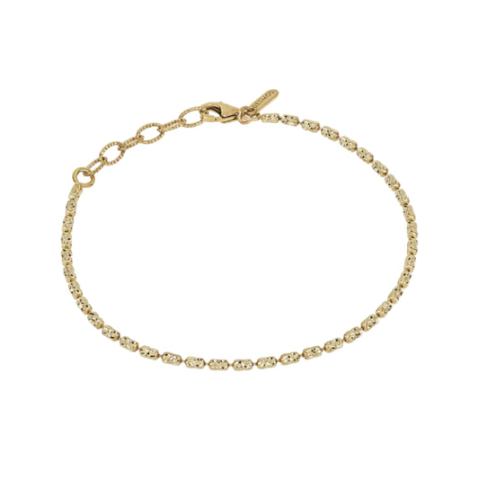 Desmos Gold-Tone Diamond-Cut Adjustable Bracelet