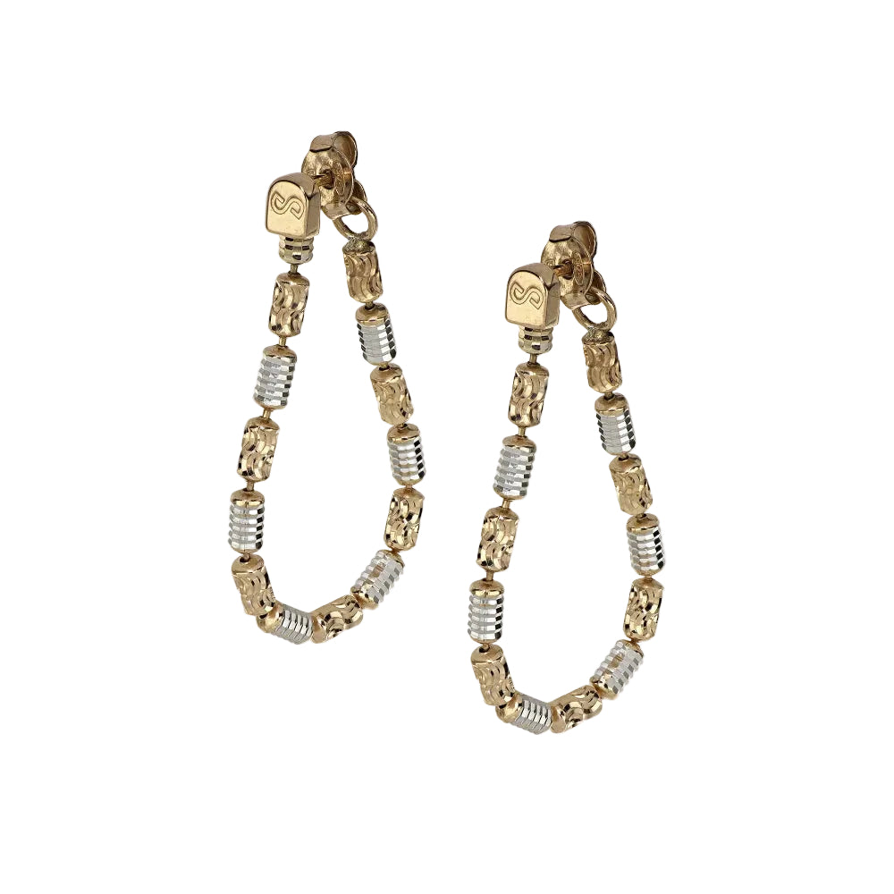 Desmos "Design-Move" Two-Tone Flexible Hoop Earrings