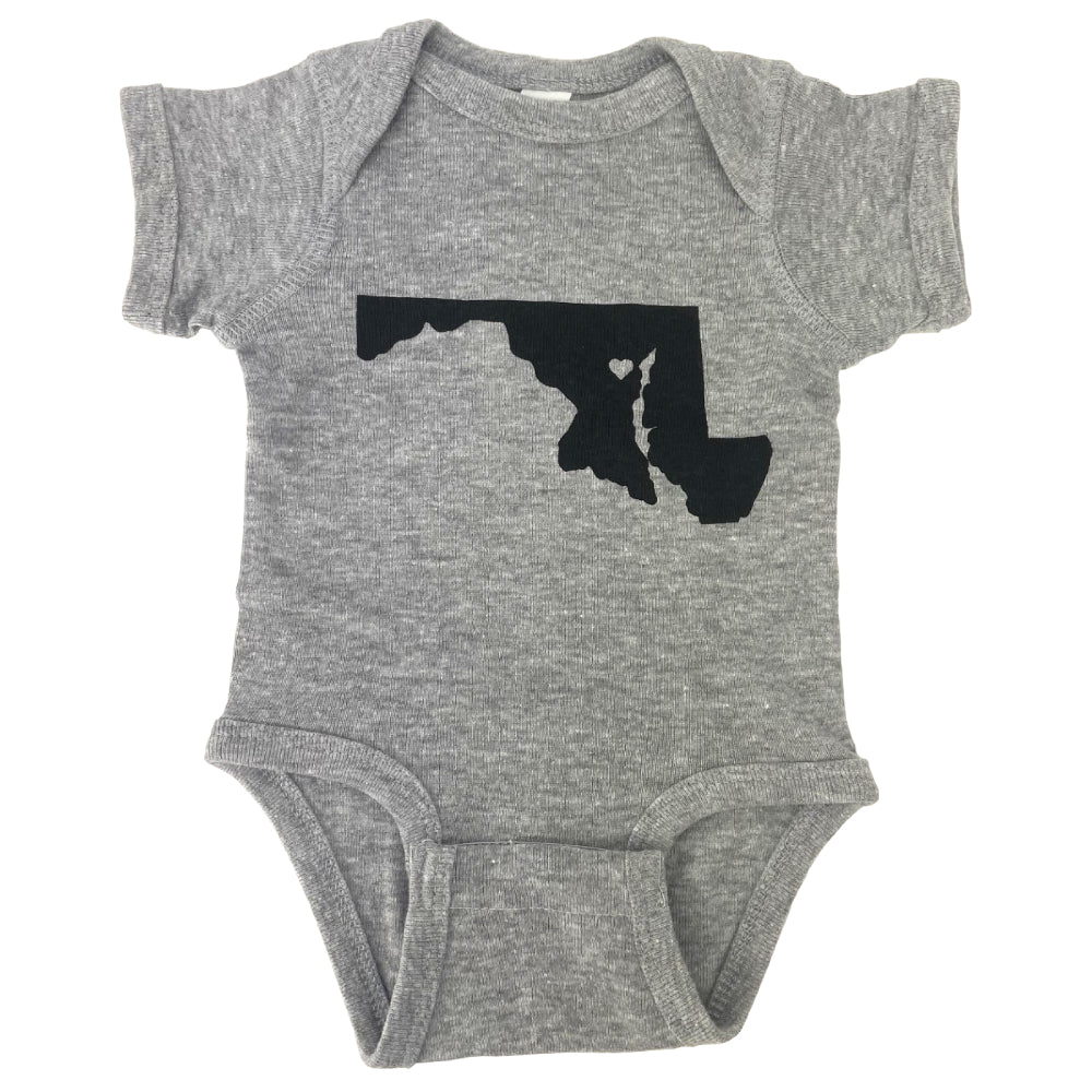 Heart on Maryland Baby Bodysuit