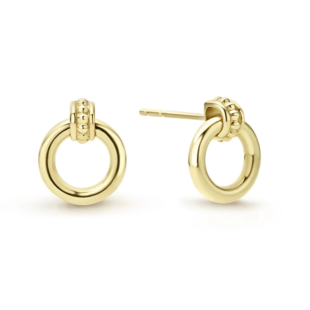 Lagos Meridian 18k Gold Circle Stud Earrings