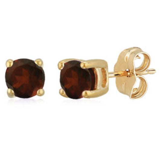 14k Gold Gemstone Stud Earrings