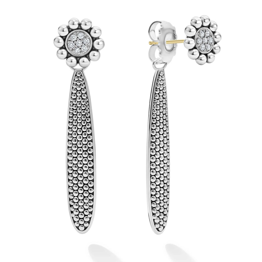 Lagos Signature Caviar Large Drop Earring Backs
