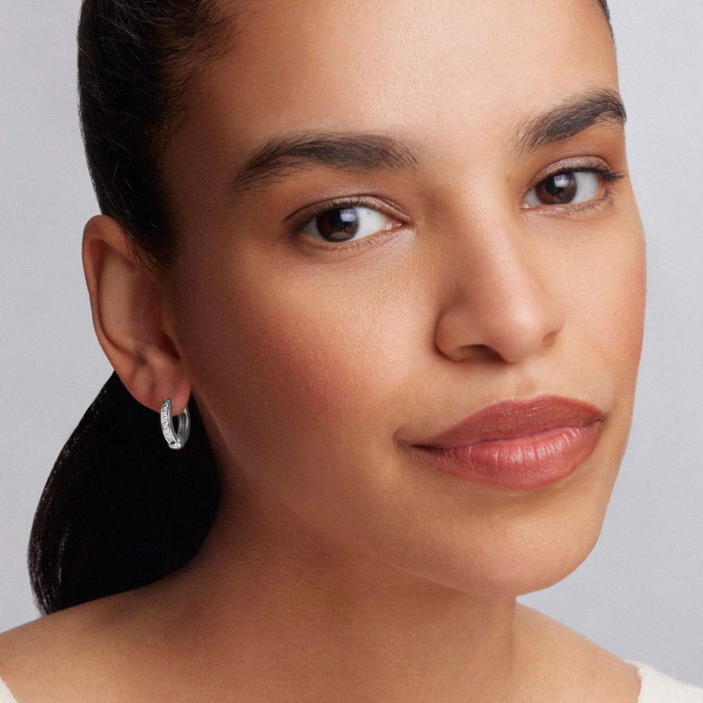 Lagos Caviar Spark Diamond Huggie Earrings