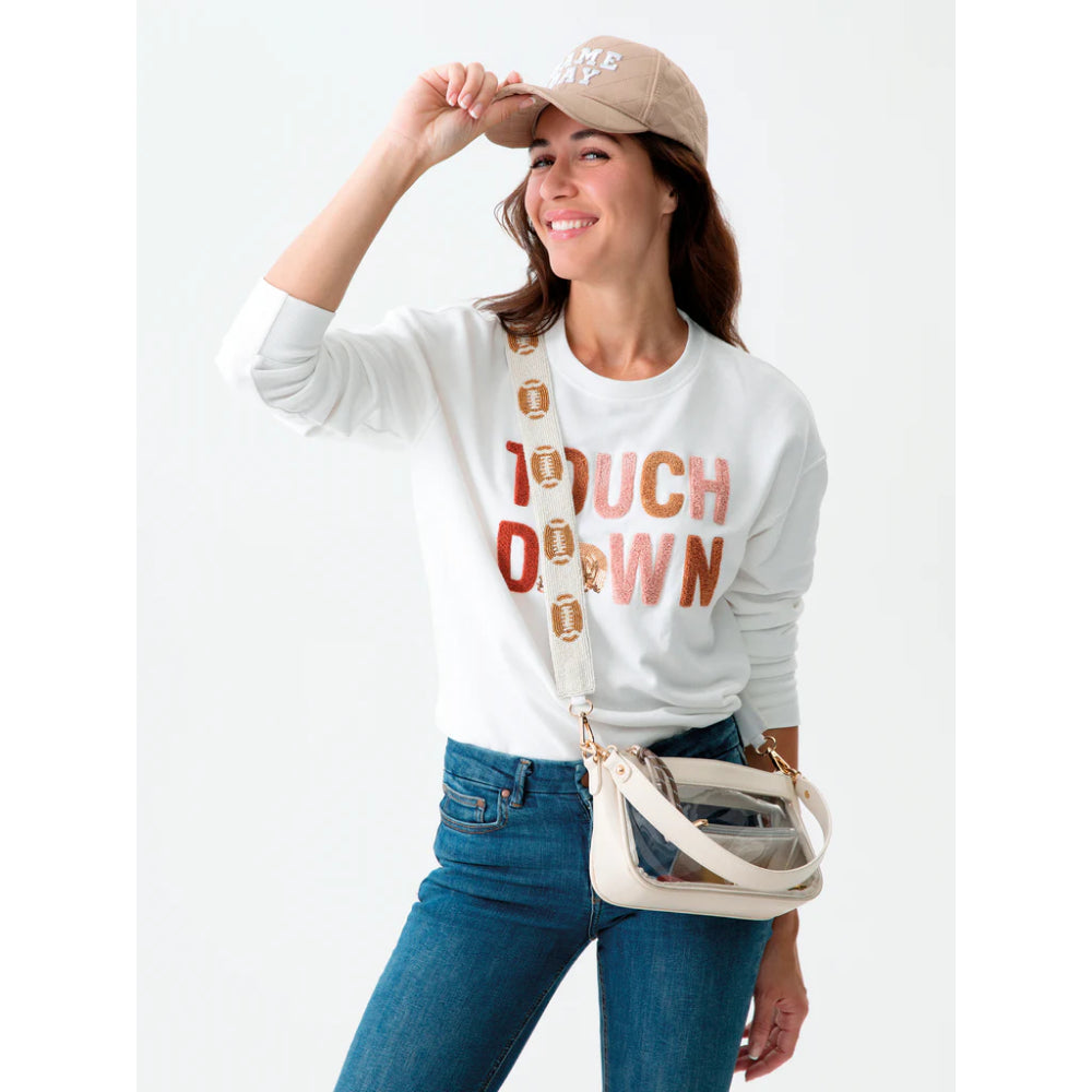 Shiraleah Football Beaded Bag Strap