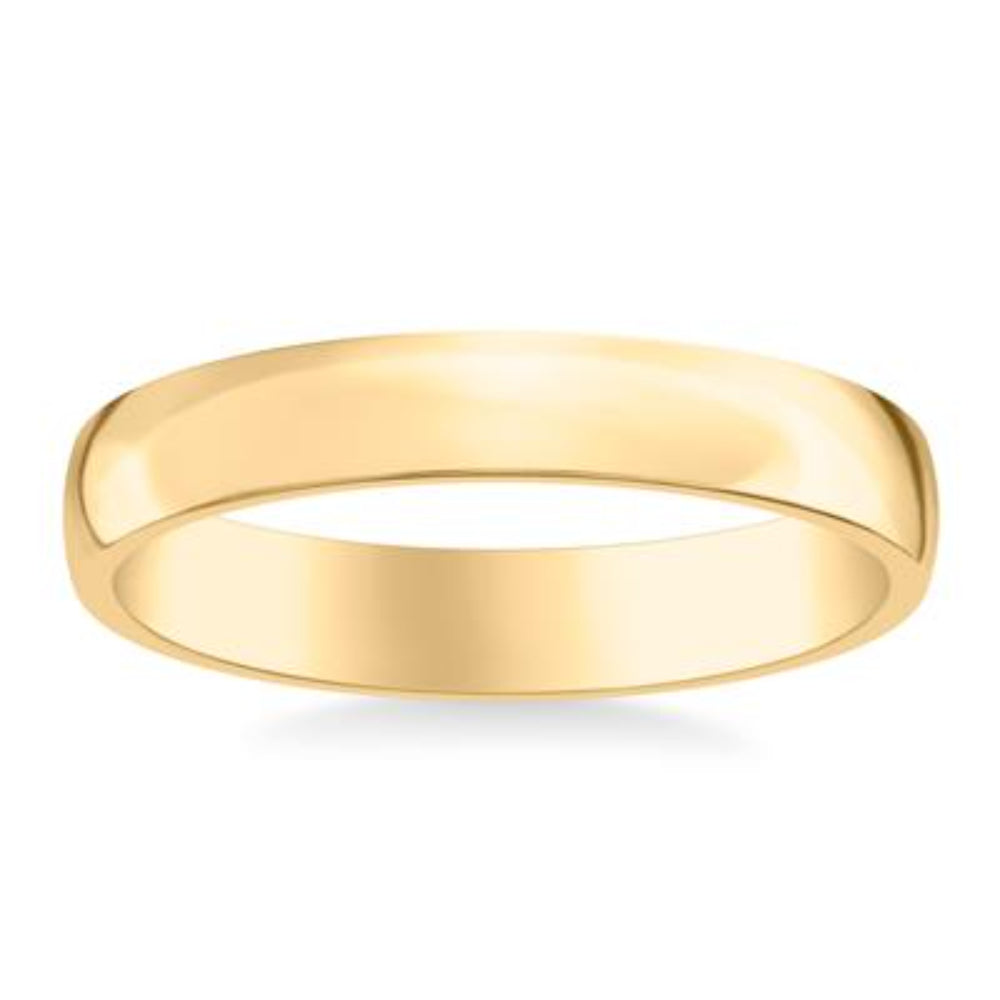 14k Gold European Fit Polished Wedding Band 4mm