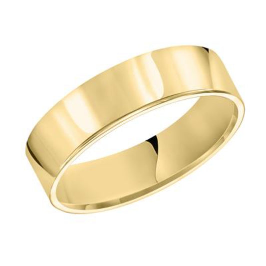 Men's 14k Gold Flat Comfort Fit Wedding Band