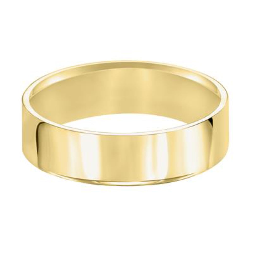 Men's 14k Gold Flat Comfort Fit Wedding Band