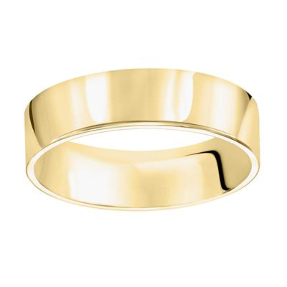 Men's 14k Gold Flat Comfort Fit Wedding Band