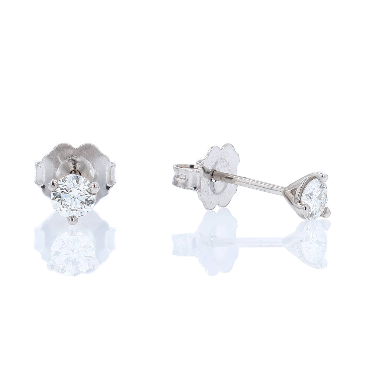 Estate 14k White Gold 0.30ct Diamond Stud Earrings