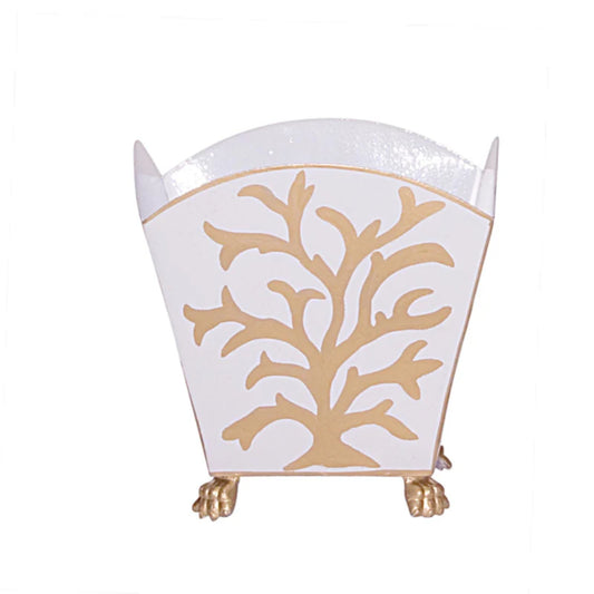 Dana Gibson Large Gold Coral Cachepot