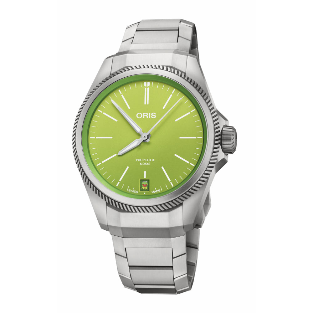Oris Propilot X Kermit Edition 39mm Automatic Titanium Watch