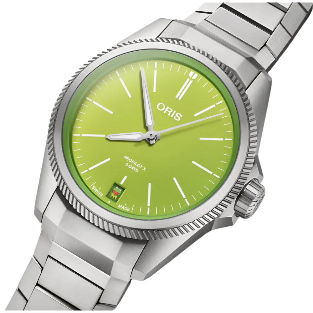 Oris Propilot X Kermit Edition 39mm Automatic Titanium Watch