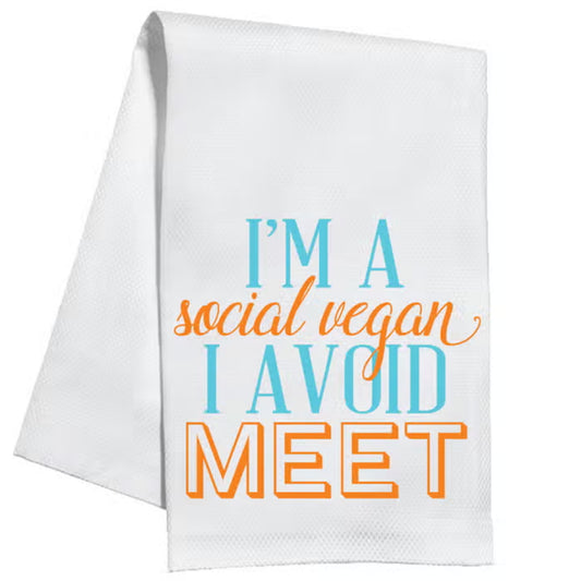 RosanneBeck Im A Social Vegan I Avoid Meet Kitchen Towel