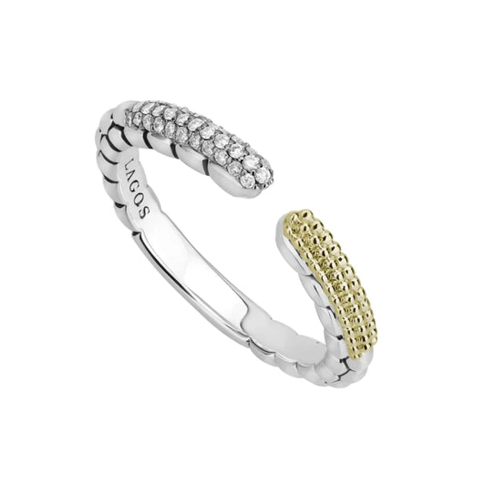 Lagos Caviar Lux Open Diamond Stacking Ring