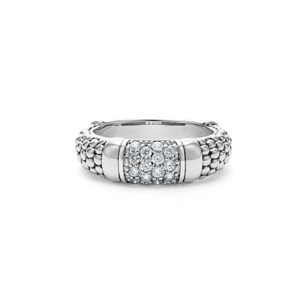 Lagos Signature Caviar Diamond Ring