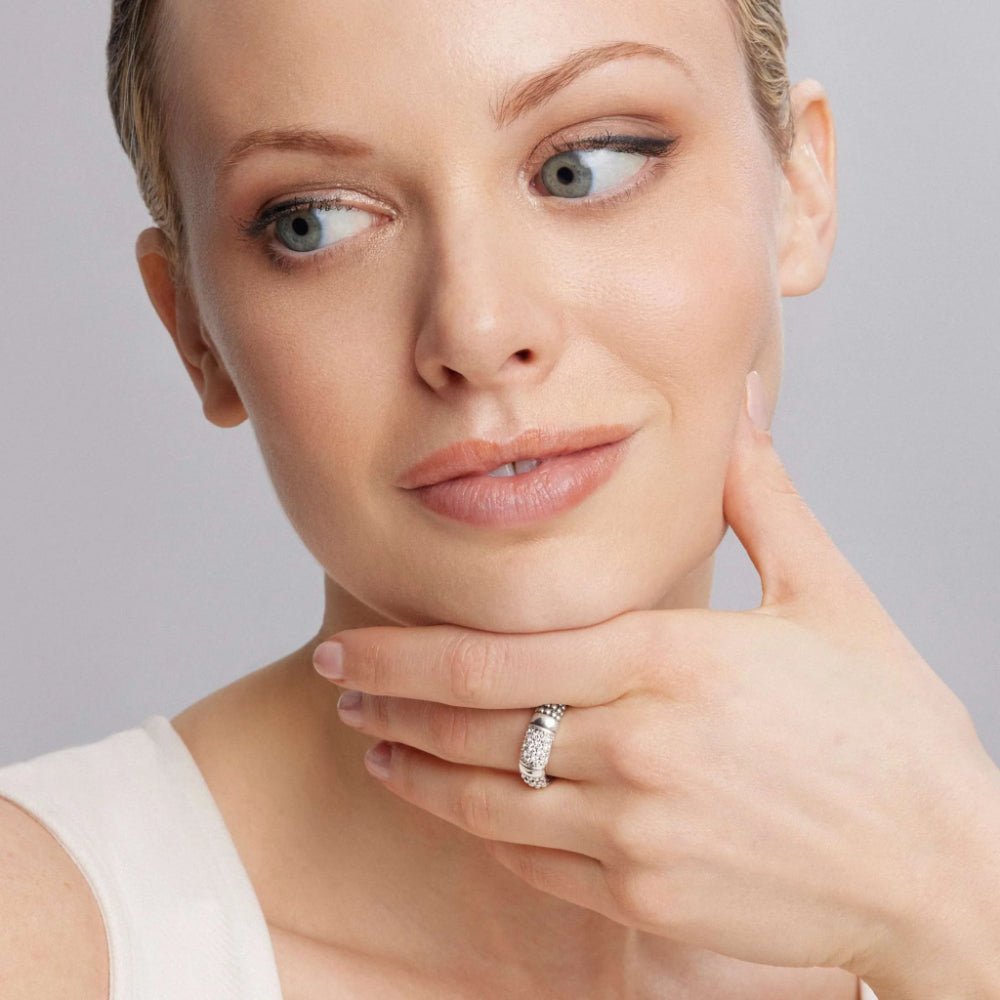 Lagos Signature Caviar Diamond Ring