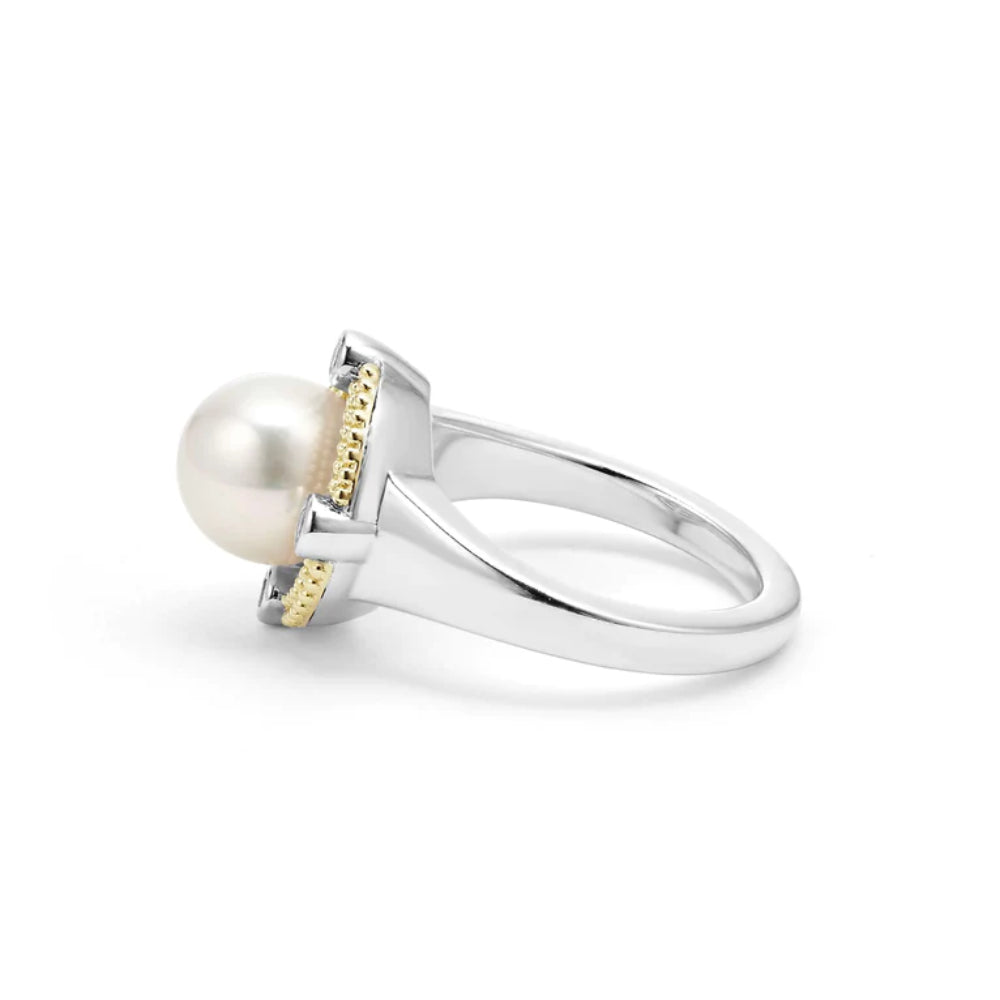 Lagos Luna Pearl Diamond Ring