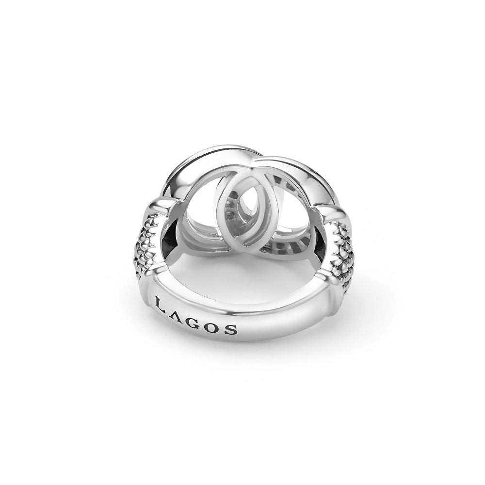 Back view of ring - open interlocking circles 
