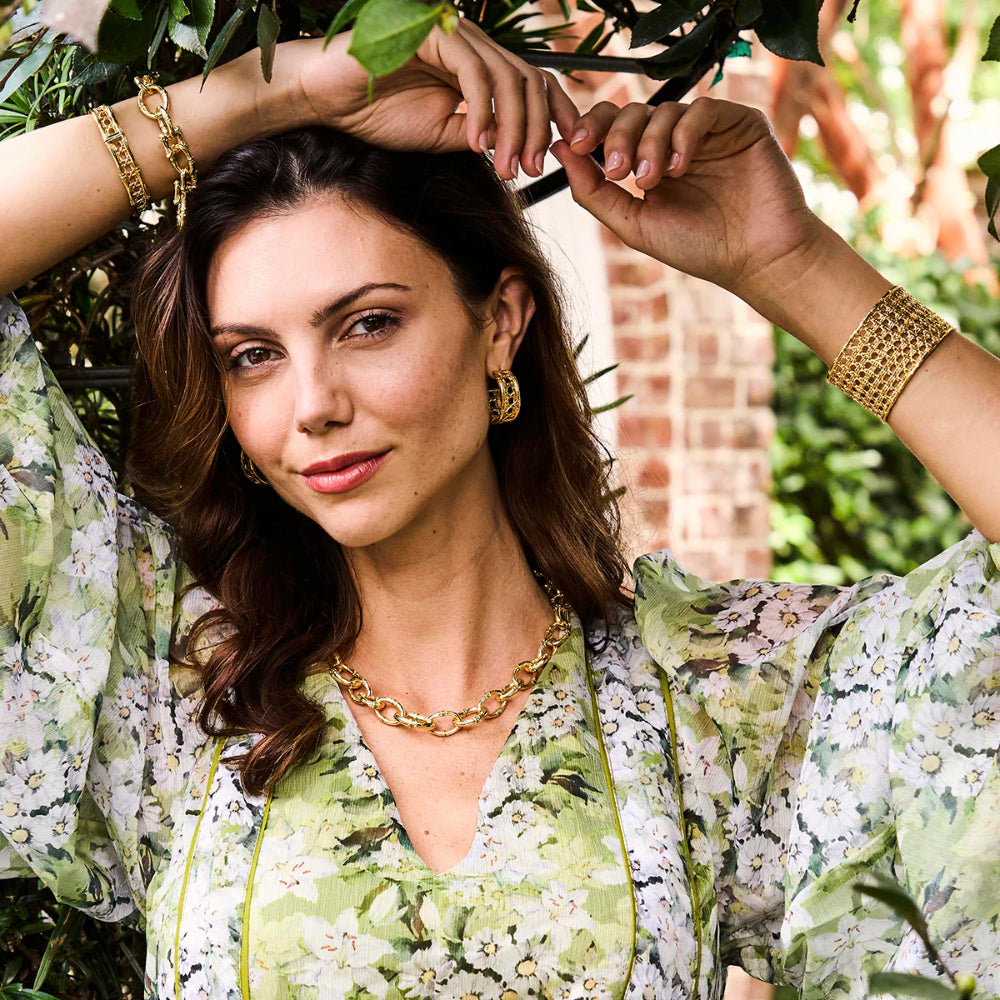 Capucine De Wulf Bangkok Bamboo Link Necklace - 18"