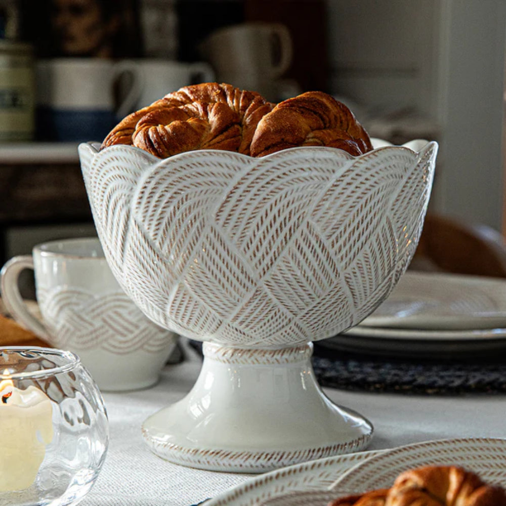 Juliska Le Panier Mystic Knot Footed Bowl - Whitewash