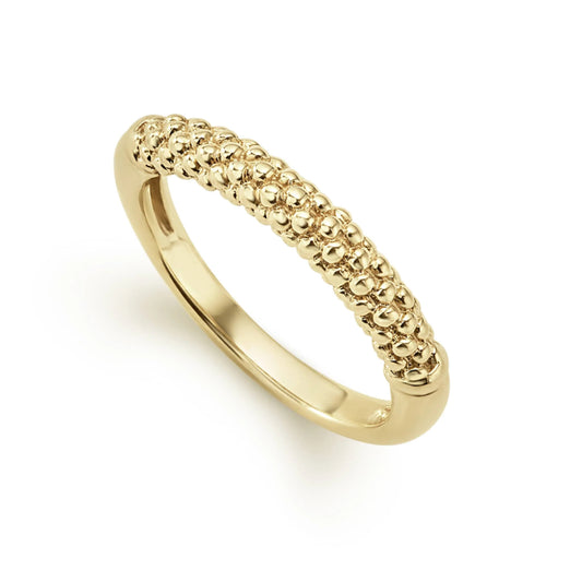 Lagos Caviar 18k Gold Beaded Stacking Ring