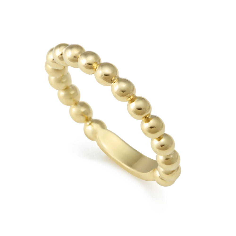 Lagos 18k Gold Beaded Stacking Ring